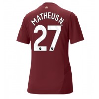 Camiseta Manchester City Matheus Nunes #27 Tercera Equipación Replica 2024-25 para mujer mangas cortas
